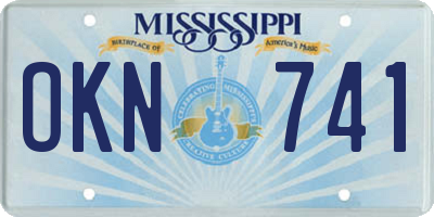 MS license plate OKN741