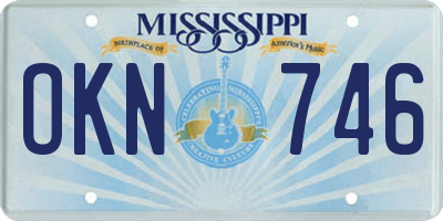 MS license plate OKN746