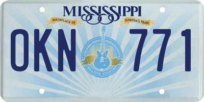 MS license plate OKN771