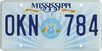MS license plate OKN784
