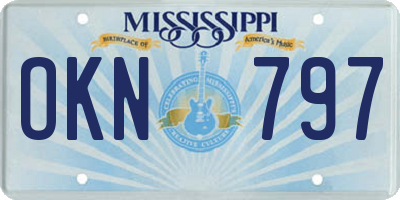 MS license plate OKN797