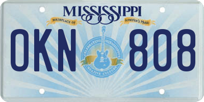 MS license plate OKN808