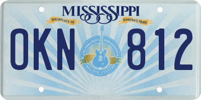 MS license plate OKN812