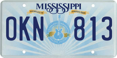 MS license plate OKN813