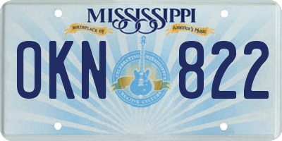 MS license plate OKN822
