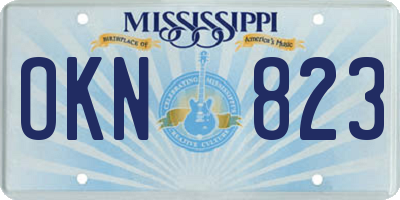 MS license plate OKN823