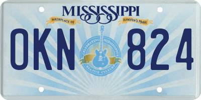 MS license plate OKN824