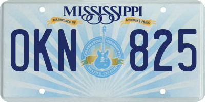 MS license plate OKN825