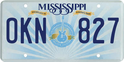 MS license plate OKN827