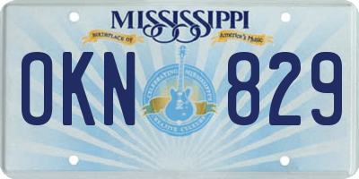 MS license plate OKN829