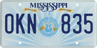 MS license plate OKN835