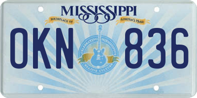 MS license plate OKN836