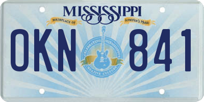 MS license plate OKN841