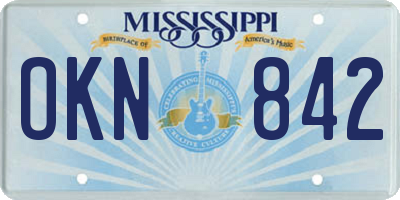 MS license plate OKN842