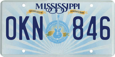 MS license plate OKN846
