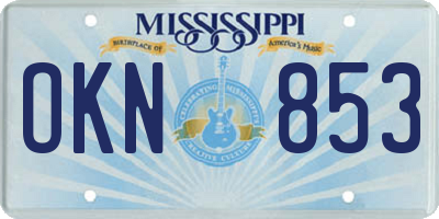 MS license plate OKN853