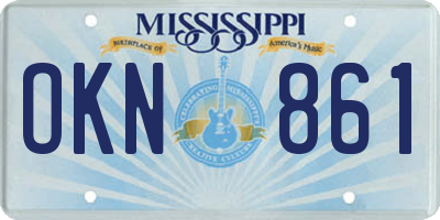 MS license plate OKN861