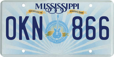 MS license plate OKN866
