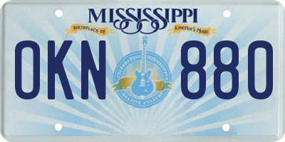 MS license plate OKN880