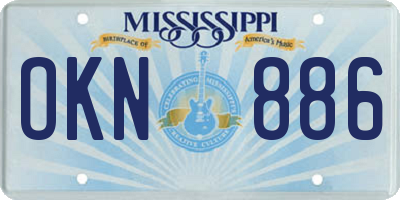 MS license plate OKN886
