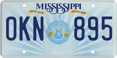MS license plate OKN895