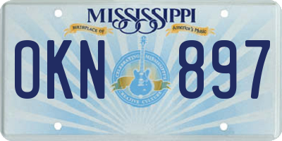MS license plate OKN897