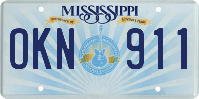 MS license plate OKN911