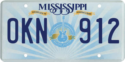 MS license plate OKN912