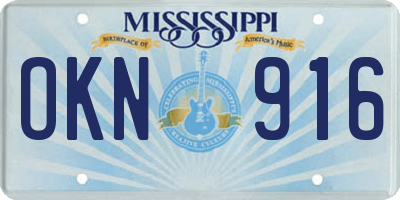 MS license plate OKN916