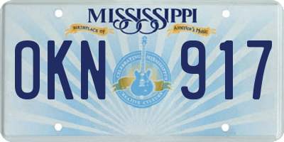 MS license plate OKN917