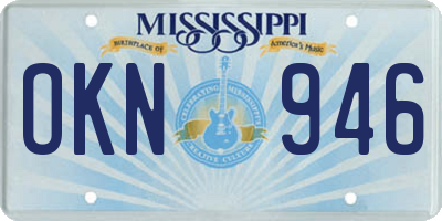 MS license plate OKN946