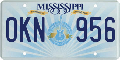 MS license plate OKN956