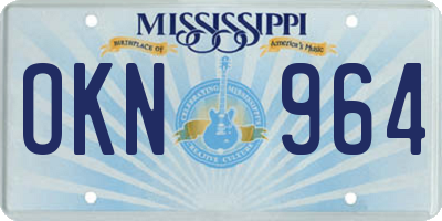 MS license plate OKN964