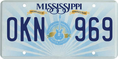 MS license plate OKN969