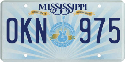 MS license plate OKN975