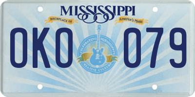 MS license plate OKO079