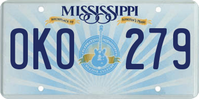MS license plate OKO279