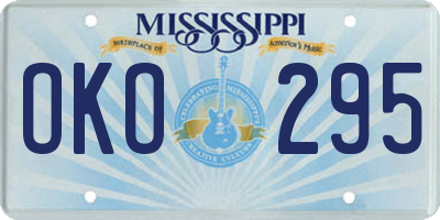 MS license plate OKO295