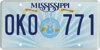 MS license plate OKO771