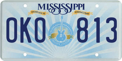 MS license plate OKO813