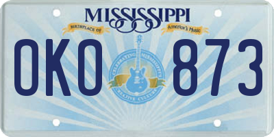 MS license plate OKO873