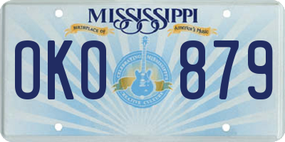 MS license plate OKO879