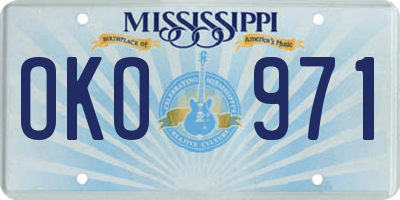 MS license plate OKO971