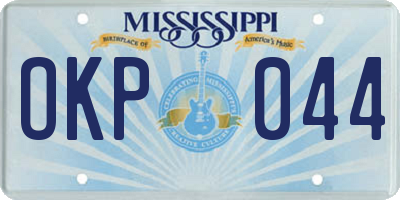 MS license plate OKP044