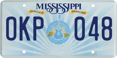 MS license plate OKP048