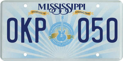 MS license plate OKP050