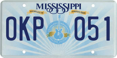MS license plate OKP051