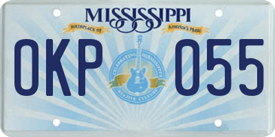 MS license plate OKP055