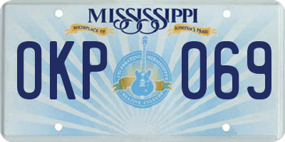 MS license plate OKP069