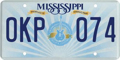 MS license plate OKP074